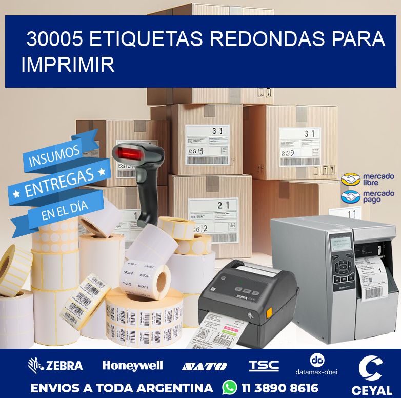 30005 ETIQUETAS REDONDAS PARA IMPRIMIR