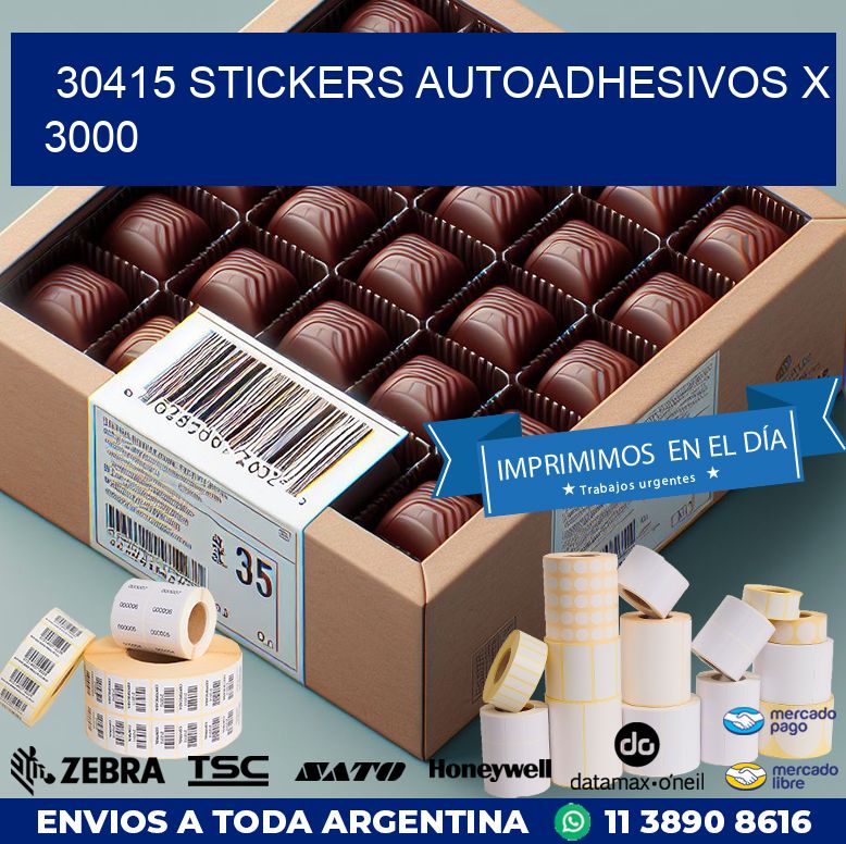 30415 STICKERS AUTOADHESIVOS X 3000