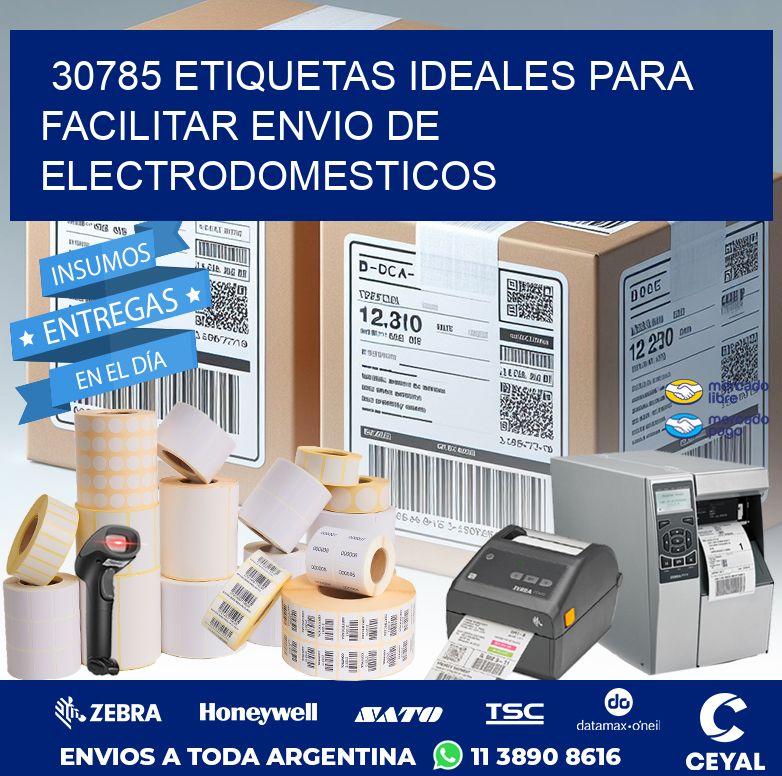 30785 ETIQUETAS IDEALES PARA FACILITAR ENVIO DE ELECTRODOMESTICOS
