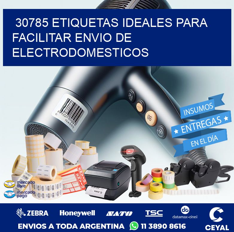 30785 ETIQUETAS IDEALES PARA FACILITAR ENVIO DE ELECTRODOMESTICOS