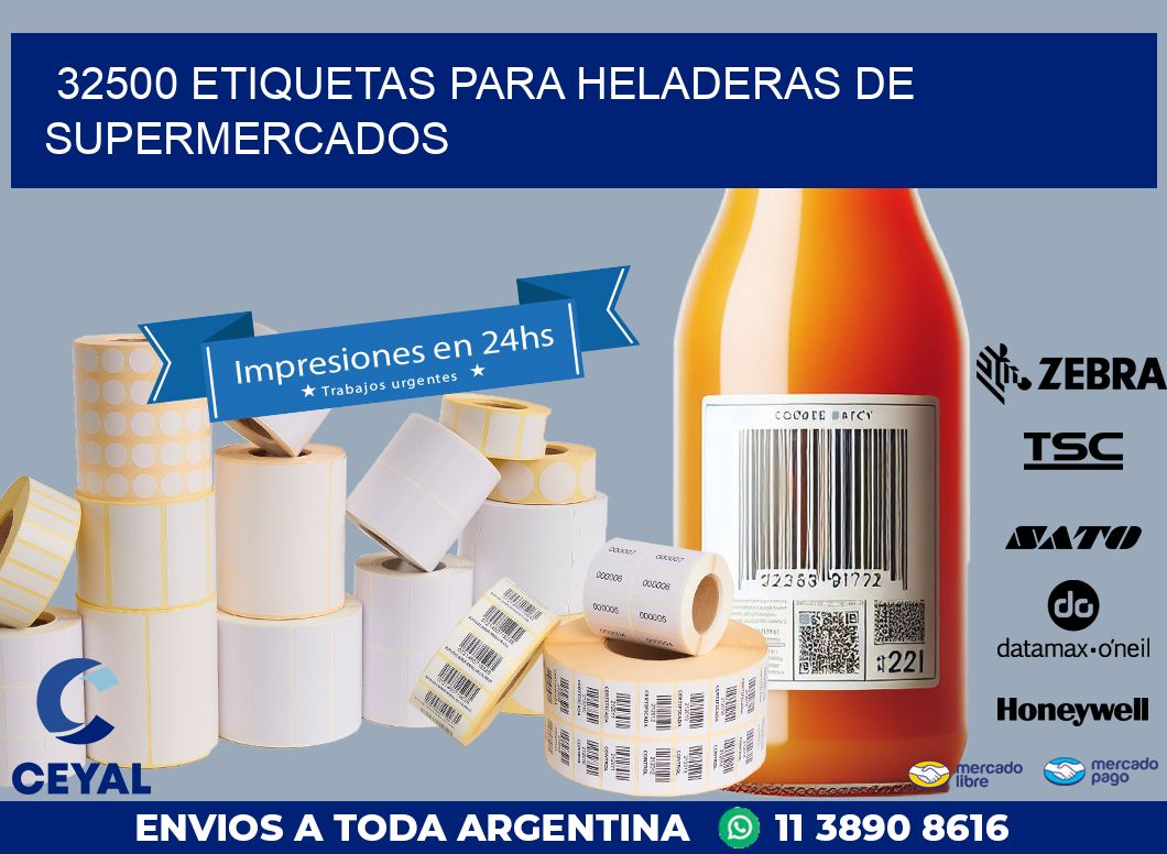 32500 ETIQUETAS PARA HELADERAS DE SUPERMERCADOS