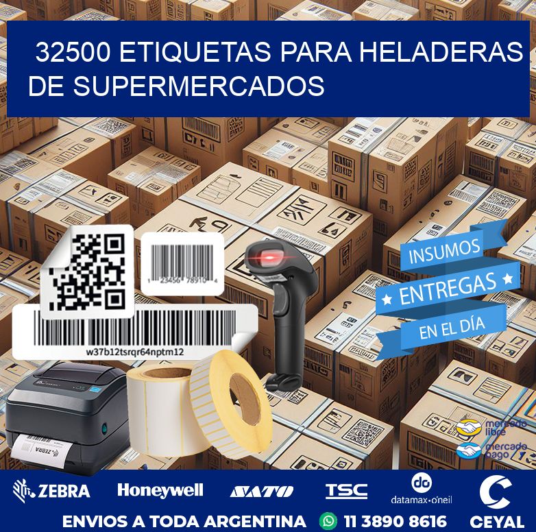 32500 ETIQUETAS PARA HELADERAS DE SUPERMERCADOS