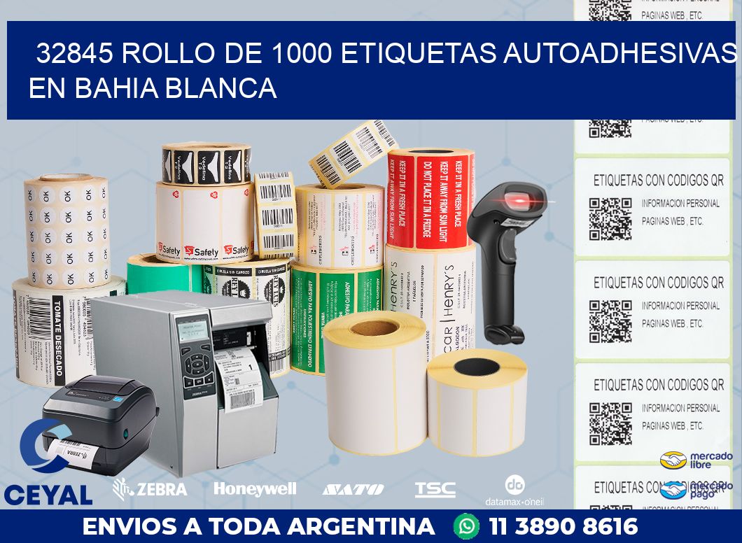 32845 ROLLO DE 1000 ETIQUETAS AUTOADHESIVAS EN BAHIA BLANCA