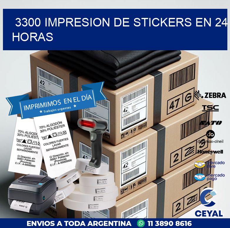 3300 IMPRESION DE STICKERS EN 24 HORAS