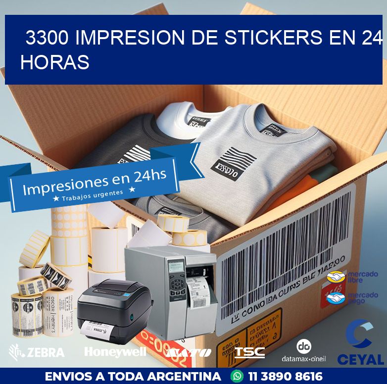 3300 IMPRESION DE STICKERS EN 24 HORAS