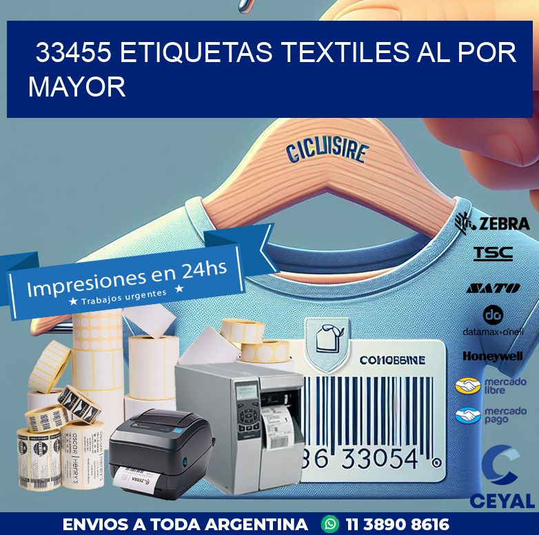 33455 ETIQUETAS TEXTILES AL POR MAYOR