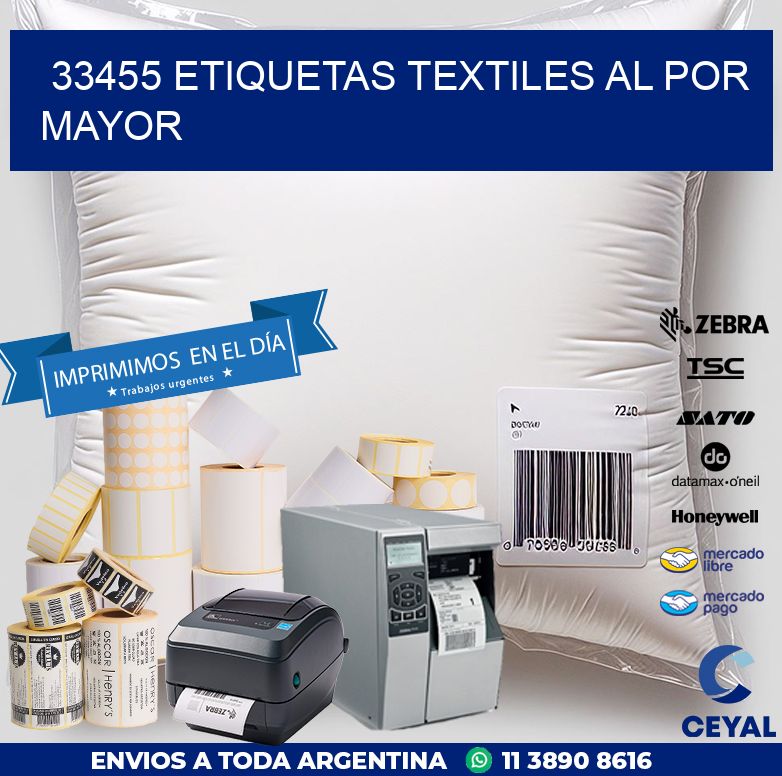 33455 ETIQUETAS TEXTILES AL POR MAYOR