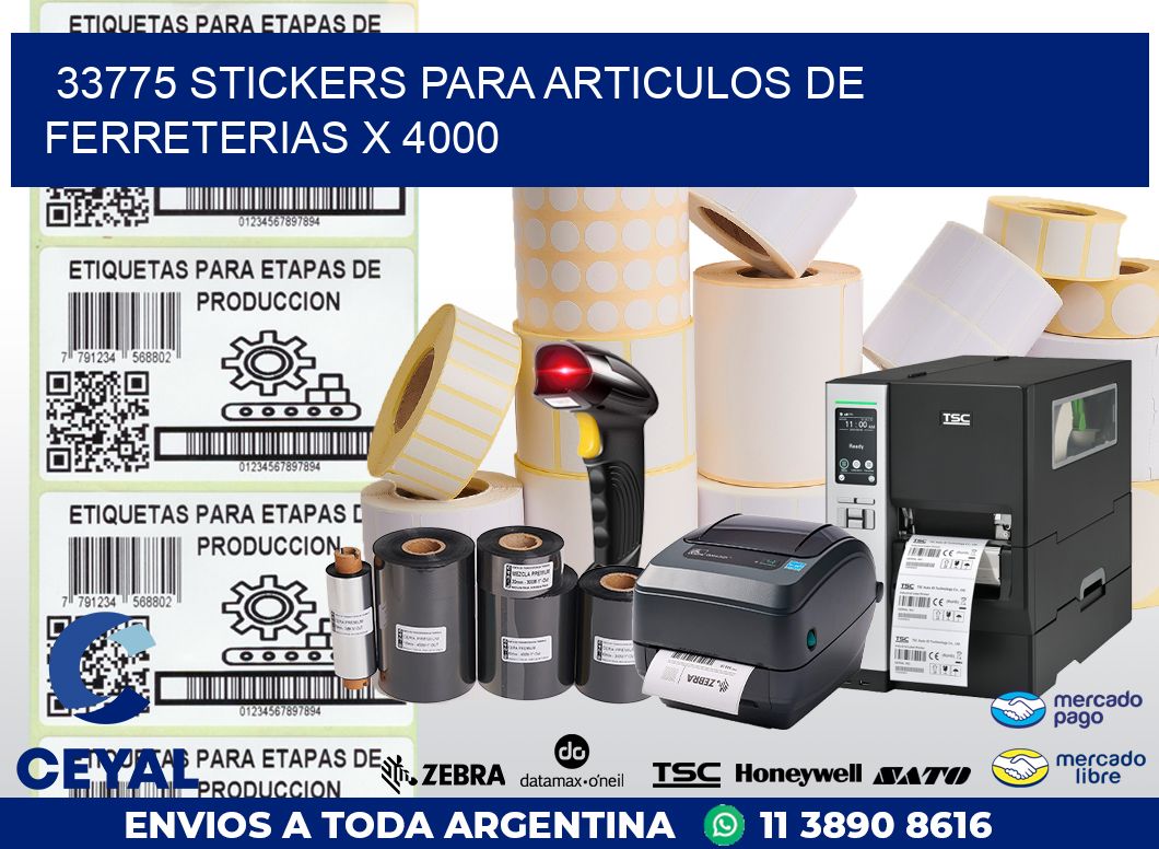 33775 STICKERS PARA ARTICULOS DE FERRETERIAS X 4000