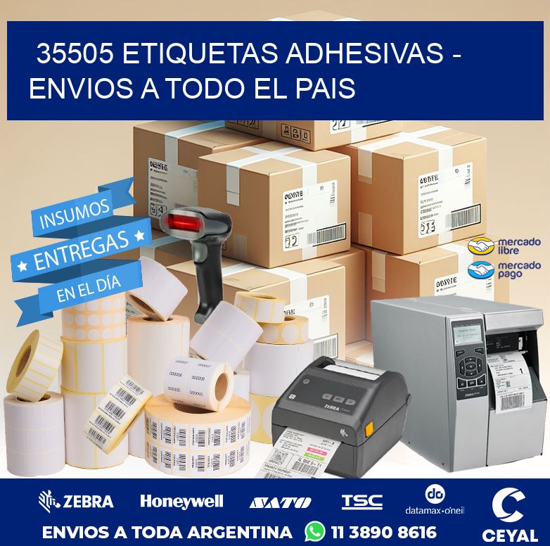 35505 ETIQUETAS ADHESIVAS - ENVIOS A TODO EL PAIS