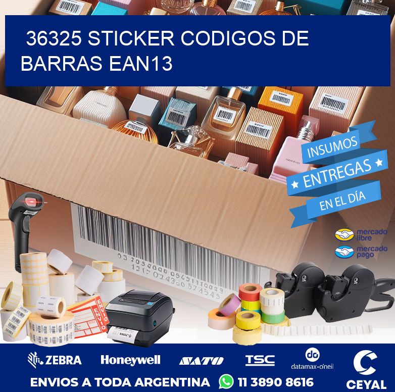 36325 STICKER CODIGOS DE BARRAS EAN13