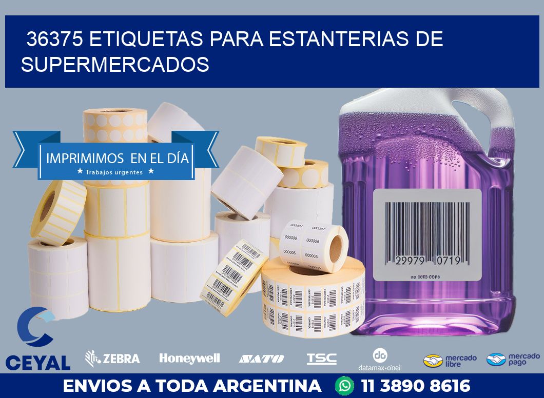 36375 ETIQUETAS PARA ESTANTERIAS DE SUPERMERCADOS
