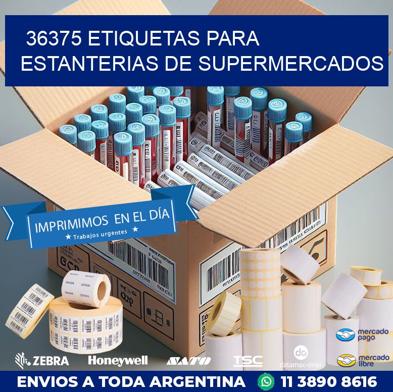 36375 ETIQUETAS PARA ESTANTERIAS DE SUPERMERCADOS