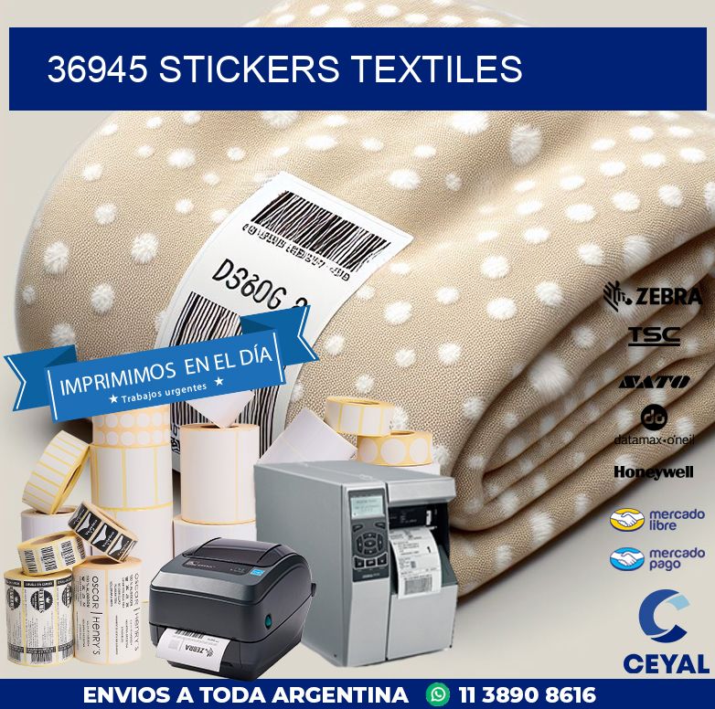 36945 STICKERS TEXTILES