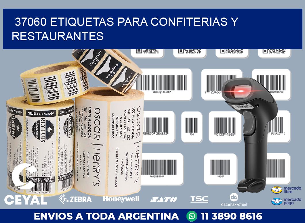 37060 ETIQUETAS PARA CONFITERIAS Y RESTAURANTES