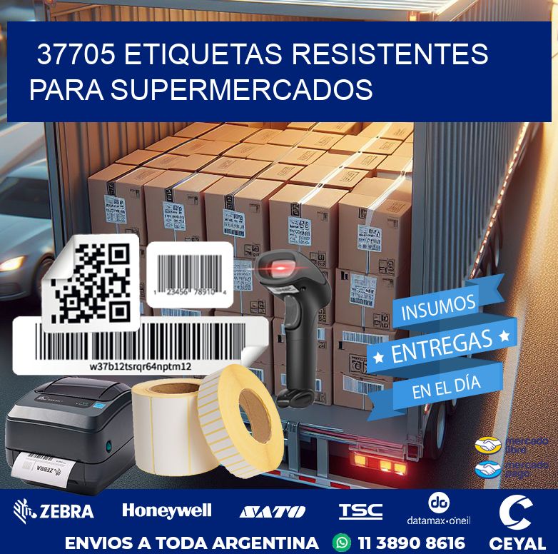 37705 ETIQUETAS RESISTENTES PARA SUPERMERCADOS
