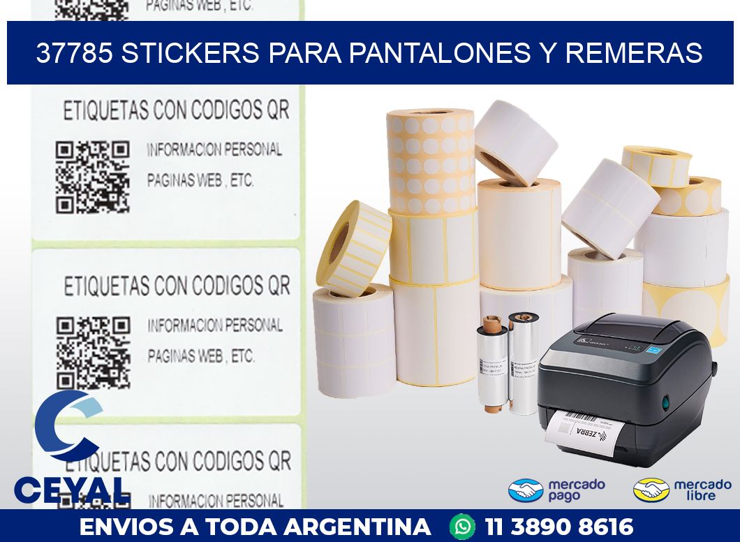 37785 STICKERS PARA PANTALONES Y REMERAS