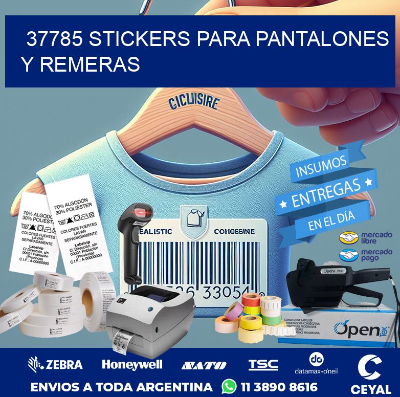 37785 STICKERS PARA PANTALONES Y REMERAS