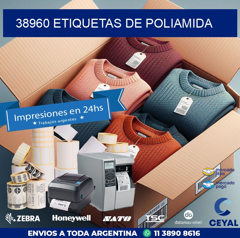 38960 ETIQUETAS DE POLIAMIDA