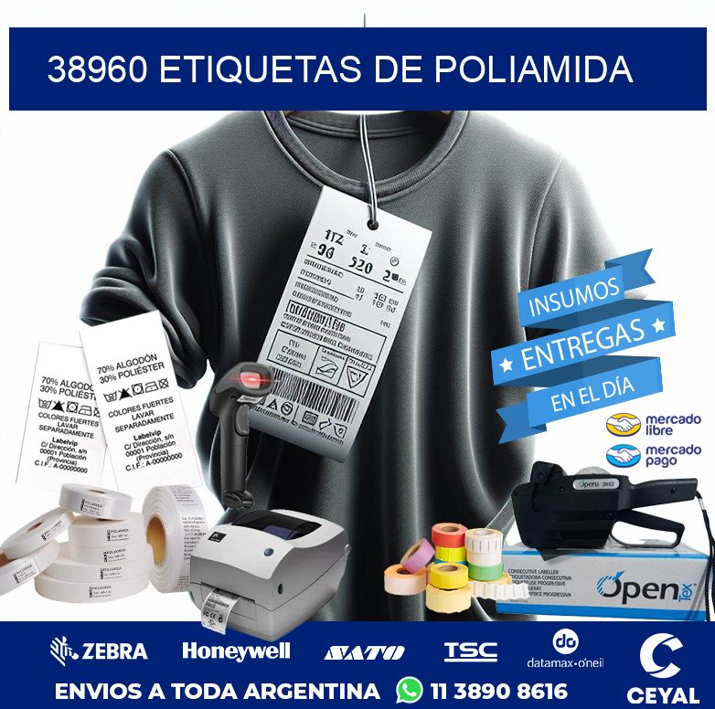 38960 ETIQUETAS DE POLIAMIDA