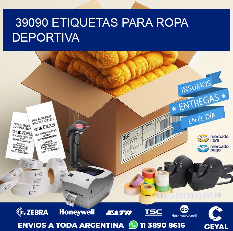 39090 ETIQUETAS PARA ROPA DEPORTIVA