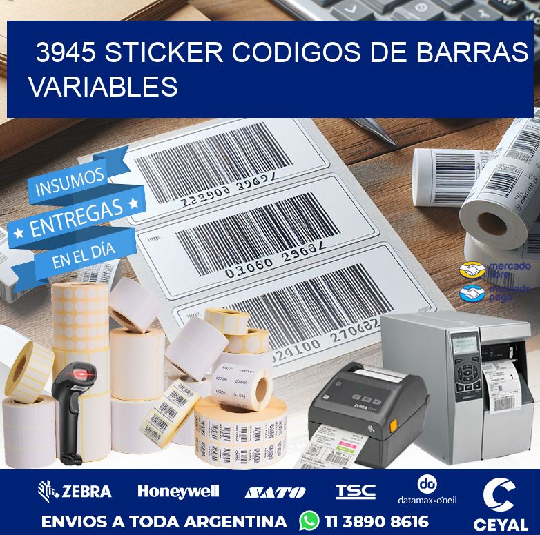 3945 STICKER CODIGOS DE BARRAS VARIABLES