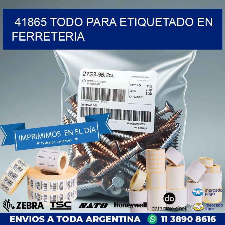41865 TODO PARA ETIQUETADO EN FERRETERIA