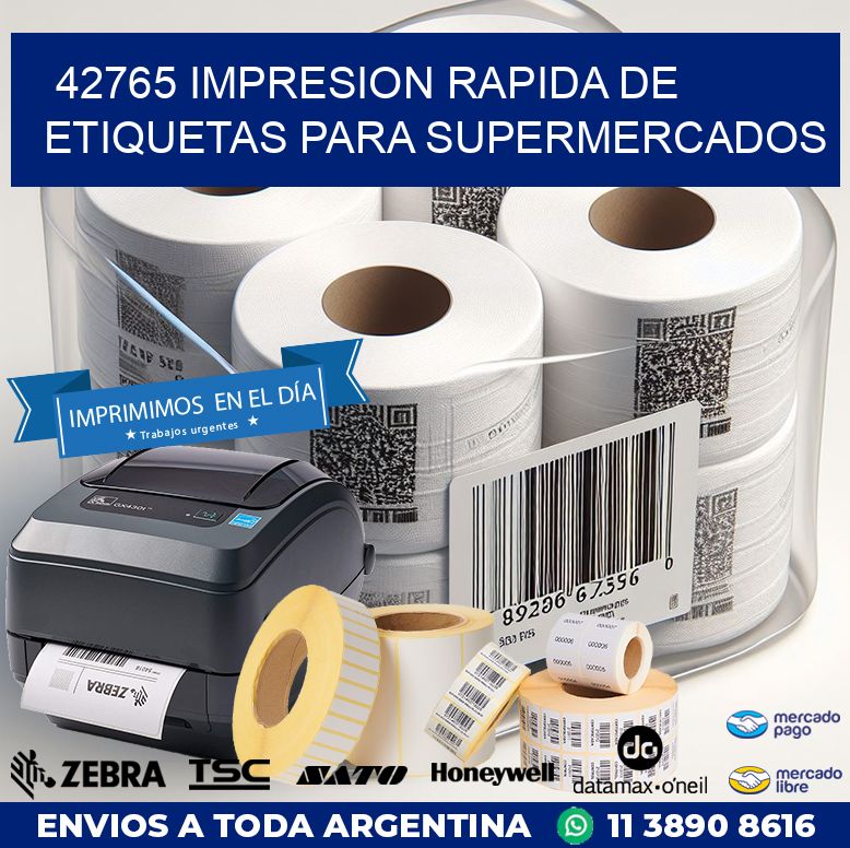 42765 IMPRESION RAPIDA DE ETIQUETAS PARA SUPERMERCADOS