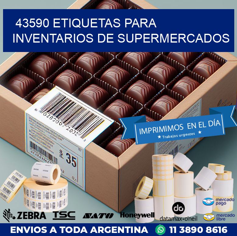 43590 ETIQUETAS PARA INVENTARIOS DE SUPERMERCADOS