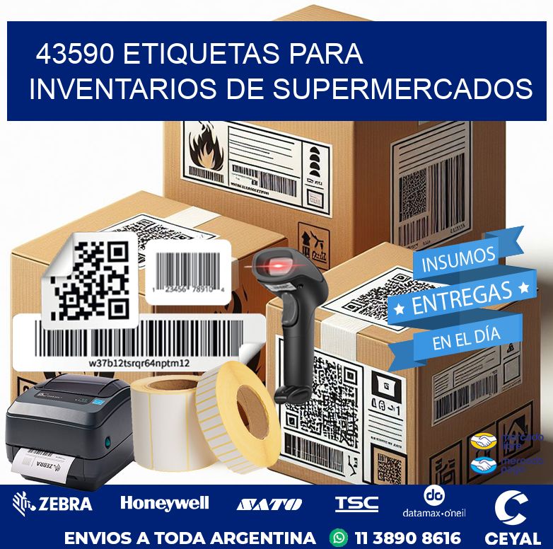 43590 ETIQUETAS PARA INVENTARIOS DE SUPERMERCADOS