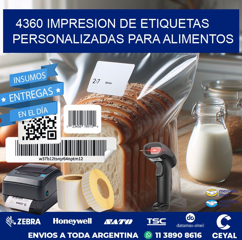 4360 IMPRESION DE ETIQUETAS PERSONALIZADAS PARA ALIMENTOS