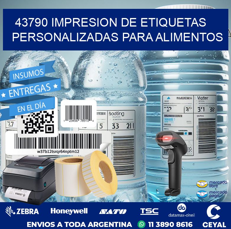 43790 IMPRESION DE ETIQUETAS PERSONALIZADAS PARA ALIMENTOS