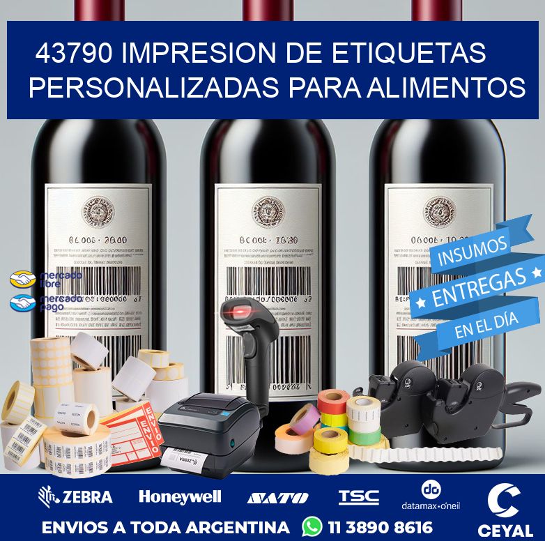 43790 IMPRESION DE ETIQUETAS PERSONALIZADAS PARA ALIMENTOS