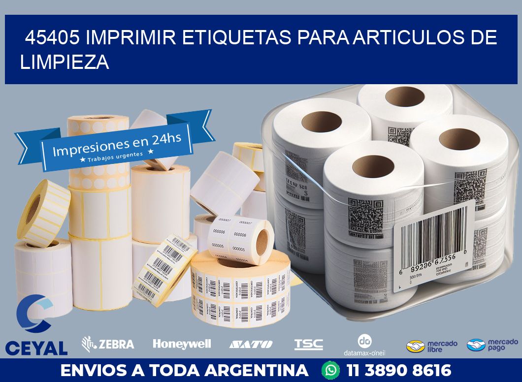 45405 IMPRIMIR ETIQUETAS PARA ARTICULOS DE LIMPIEZA