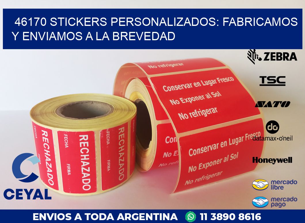 46170 STICKERS PERSONALIZADOS: FABRICAMOS Y ENVIAMOS A LA BREVEDAD