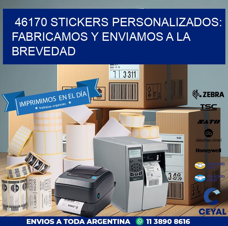 46170 STICKERS PERSONALIZADOS: FABRICAMOS Y ENVIAMOS A LA BREVEDAD