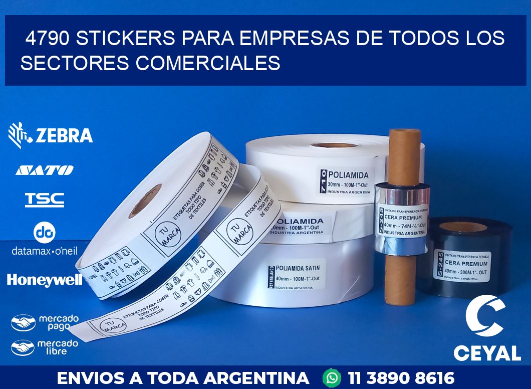 4790 STICKERS PARA EMPRESAS DE TODOS LOS SECTORES COMERCIALES