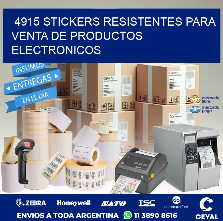 4915 STICKERS RESISTENTES PARA VENTA DE PRODUCTOS ELECTRONICOS