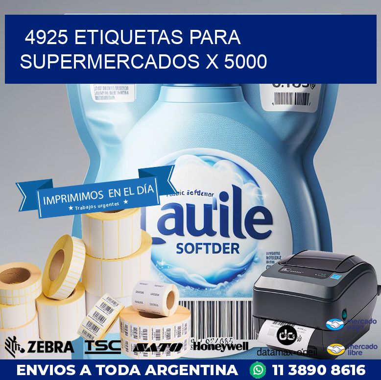 4925 ETIQUETAS PARA SUPERMERCADOS X 5000