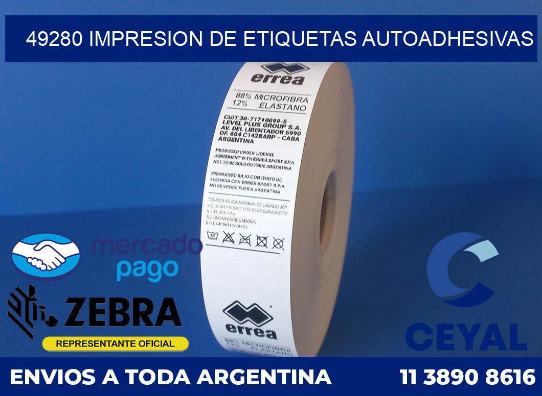49280 IMPRESION DE ETIQUETAS AUTOADHESIVAS