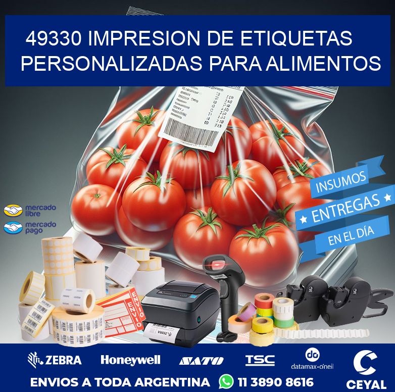 49330 IMPRESION DE ETIQUETAS PERSONALIZADAS PARA ALIMENTOS