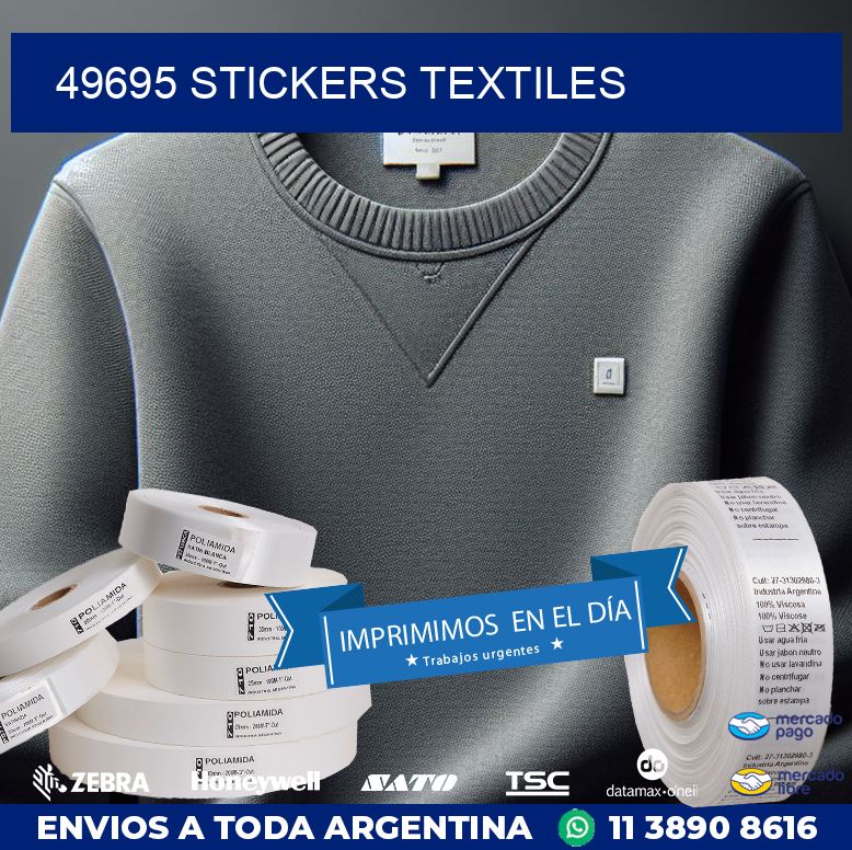 49695 STICKERS TEXTILES