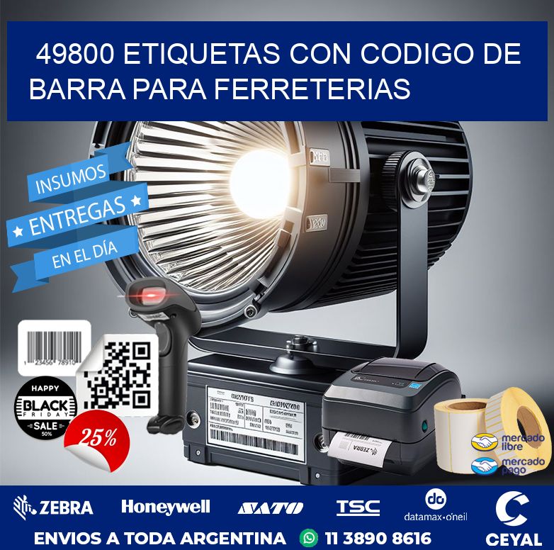 49800 ETIQUETAS CON CODIGO DE BARRA PARA FERRETERIAS