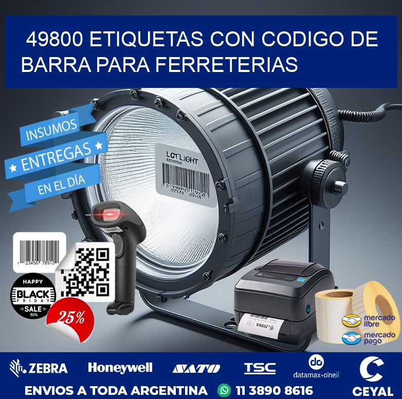 49800 ETIQUETAS CON CODIGO DE BARRA PARA FERRETERIAS