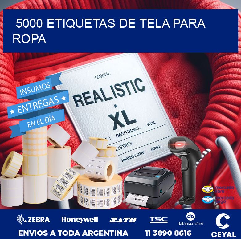 5000 ETIQUETAS DE TELA PARA ROPA