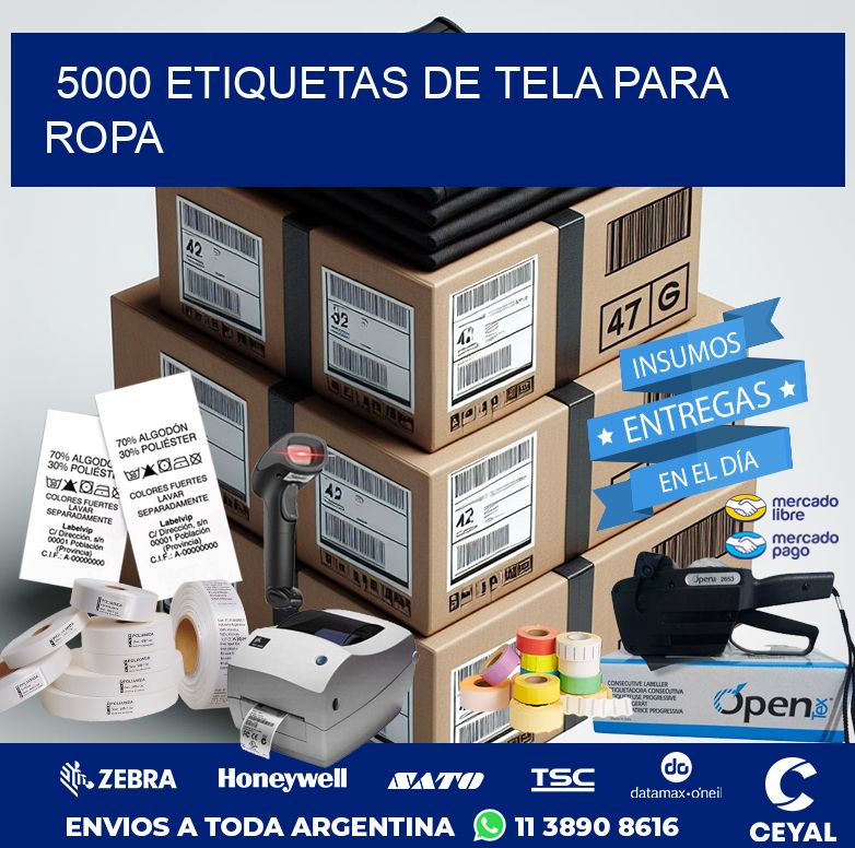 5000 ETIQUETAS DE TELA PARA ROPA