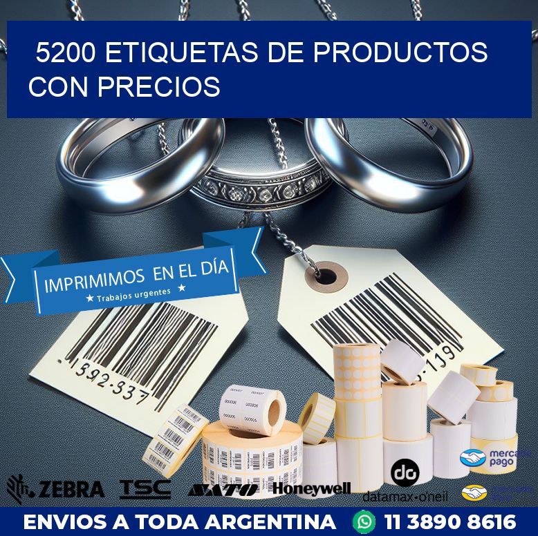 5200 ETIQUETAS DE PRODUCTOS CON PRECIOS
