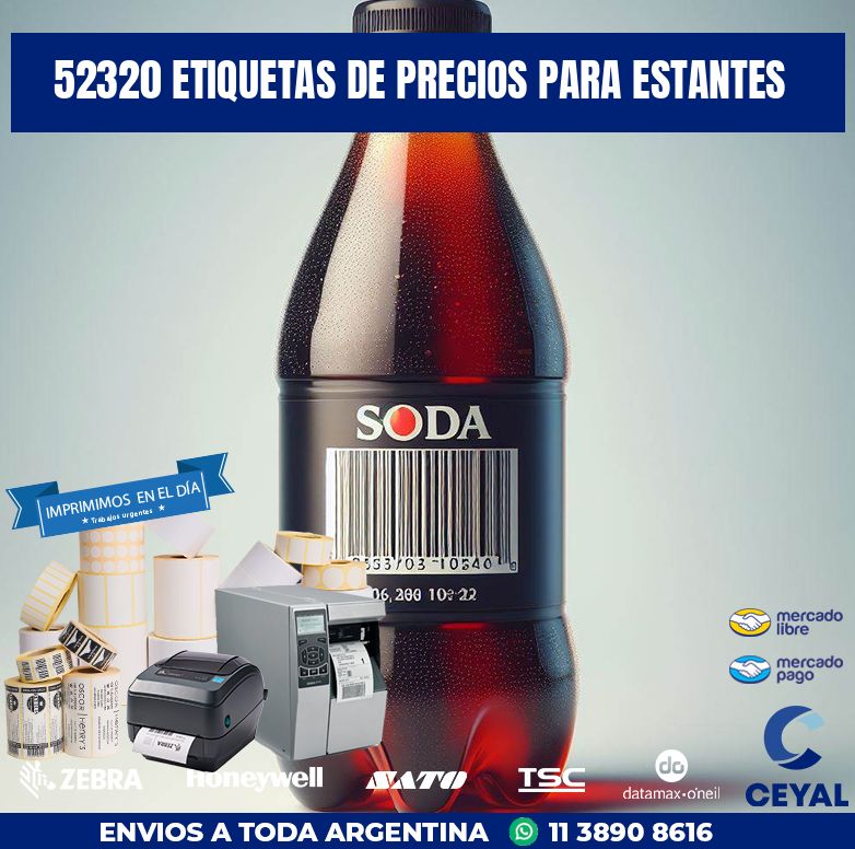 52320 ETIQUETAS DE PRECIOS PARA ESTANTES