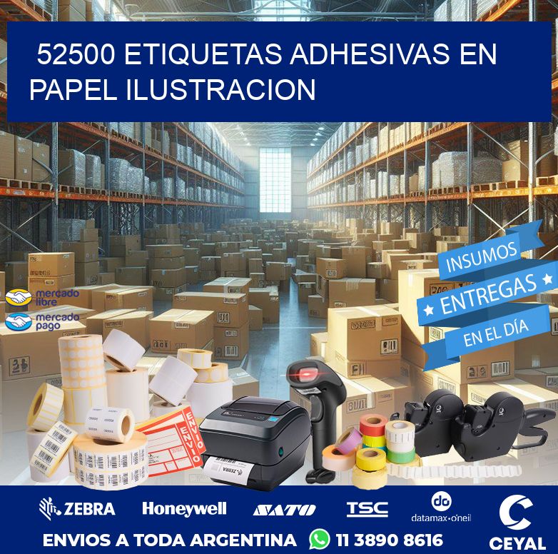 52500 ETIQUETAS ADHESIVAS EN PAPEL ILUSTRACION