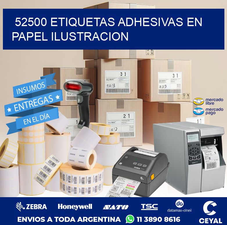 52500 ETIQUETAS ADHESIVAS EN PAPEL ILUSTRACION