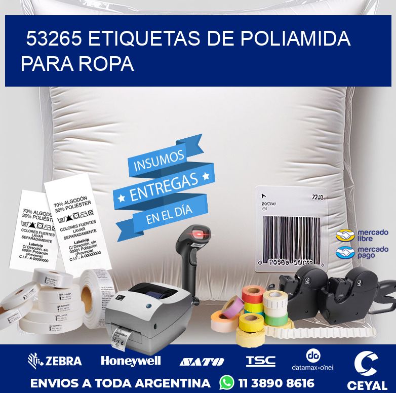 53265 ETIQUETAS DE POLIAMIDA PARA ROPA